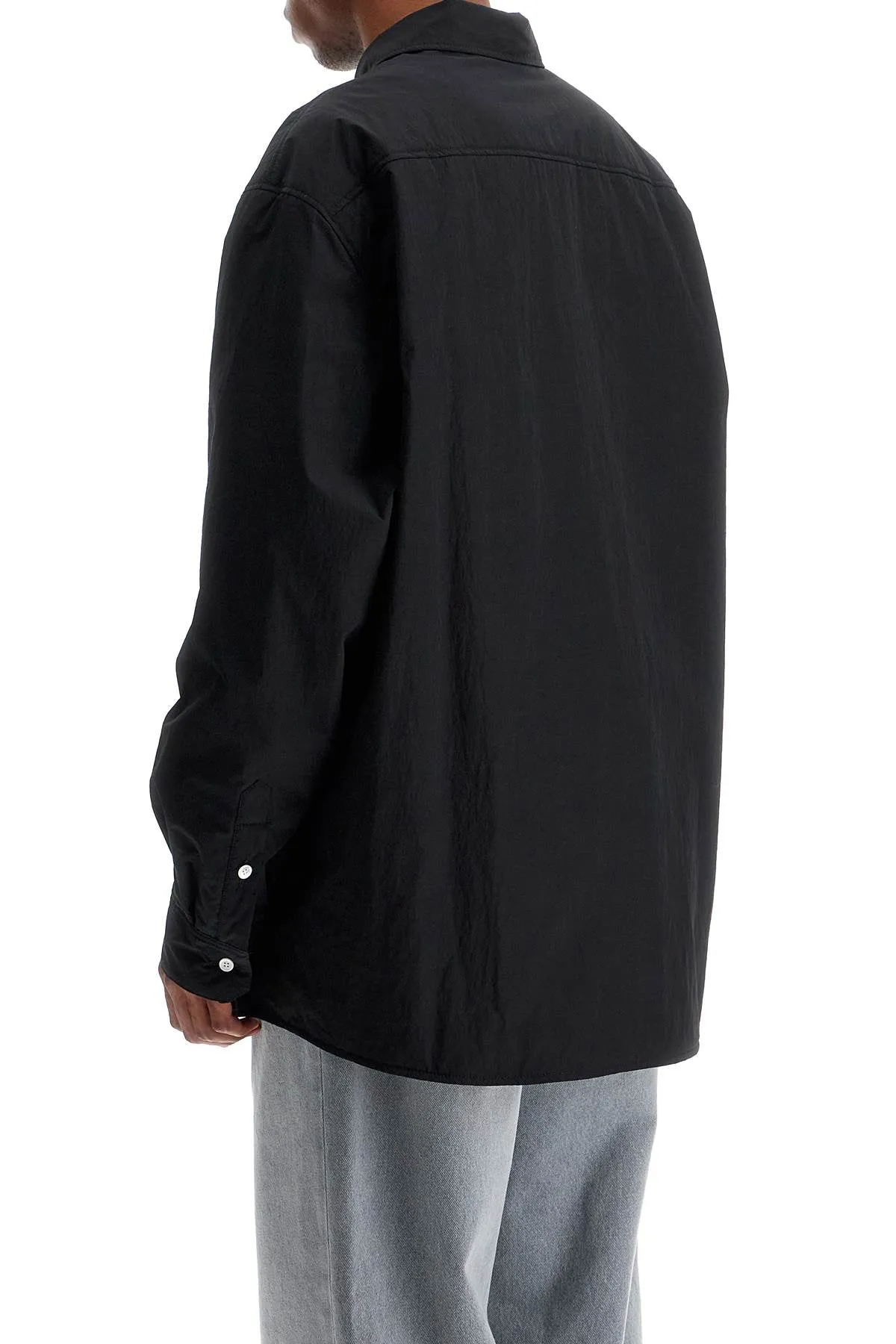 PADDED OVERSHIRT WITH EMBROIDERED LOGO