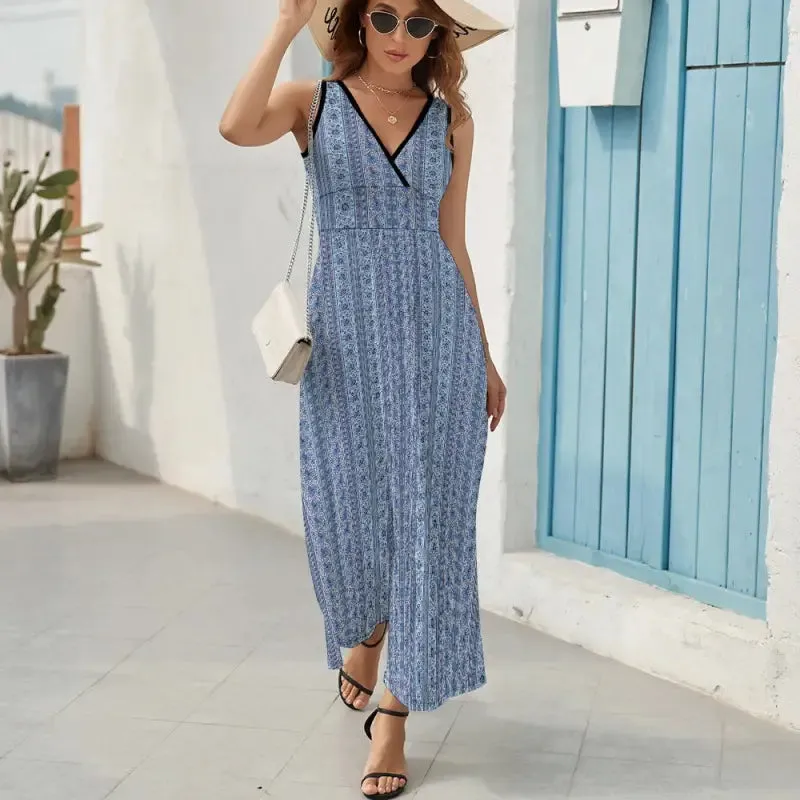 Rock Your Vibe in This Totally Sleeveless Boho Maxi Dress