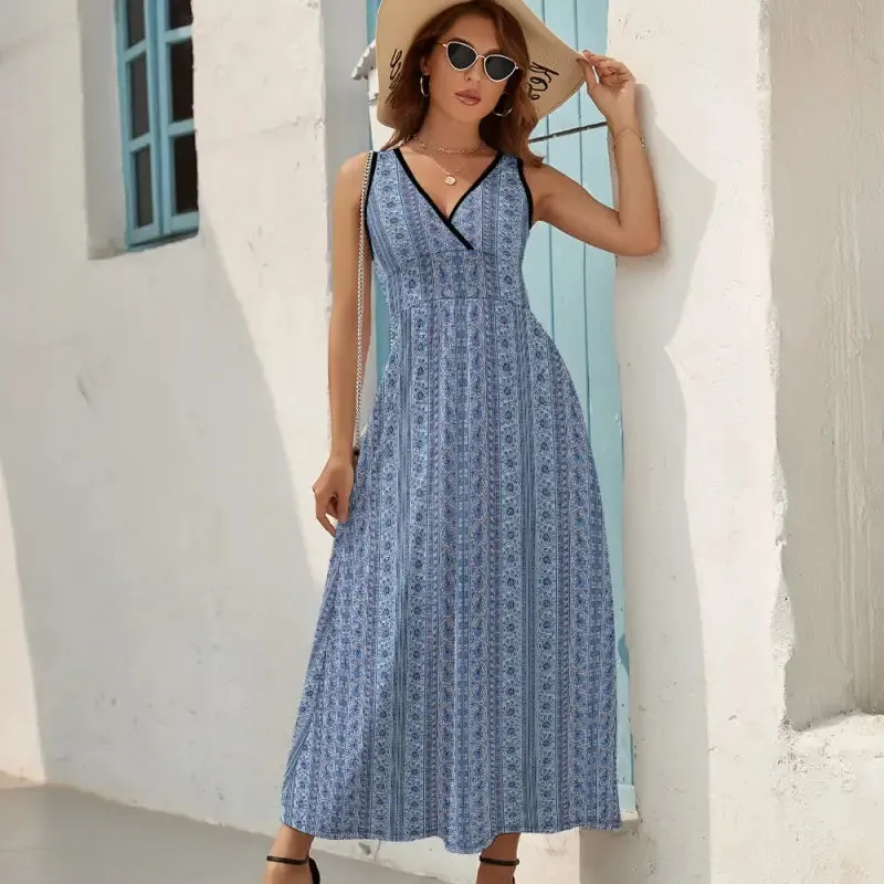 Rock Your Vibe in This Totally Sleeveless Boho Maxi Dress