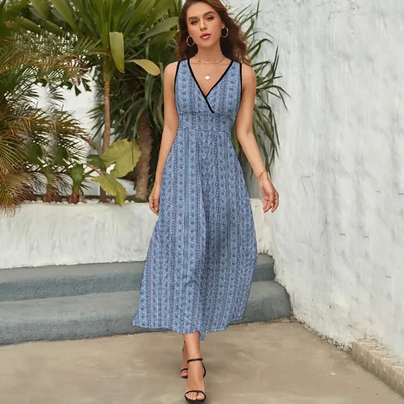 Rock Your Vibe in This Totally Sleeveless Boho Maxi Dress
