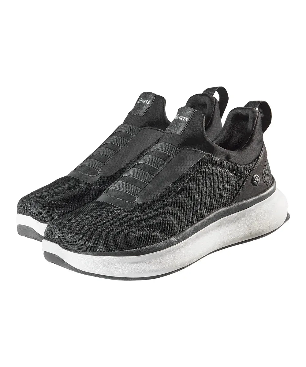 Slip On Shoes for Seniors Without Laces | Black