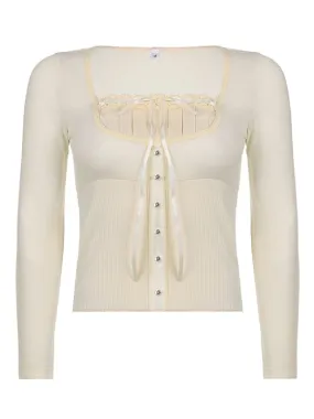 Soft doll cream top