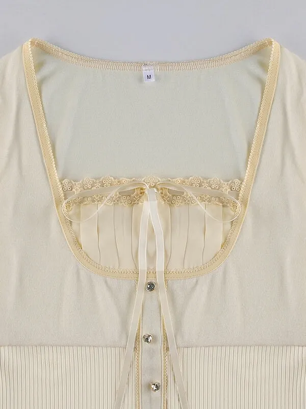 Soft doll cream top
