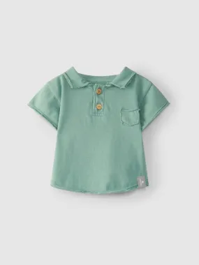 Soft Jersey Polo Top - Mint