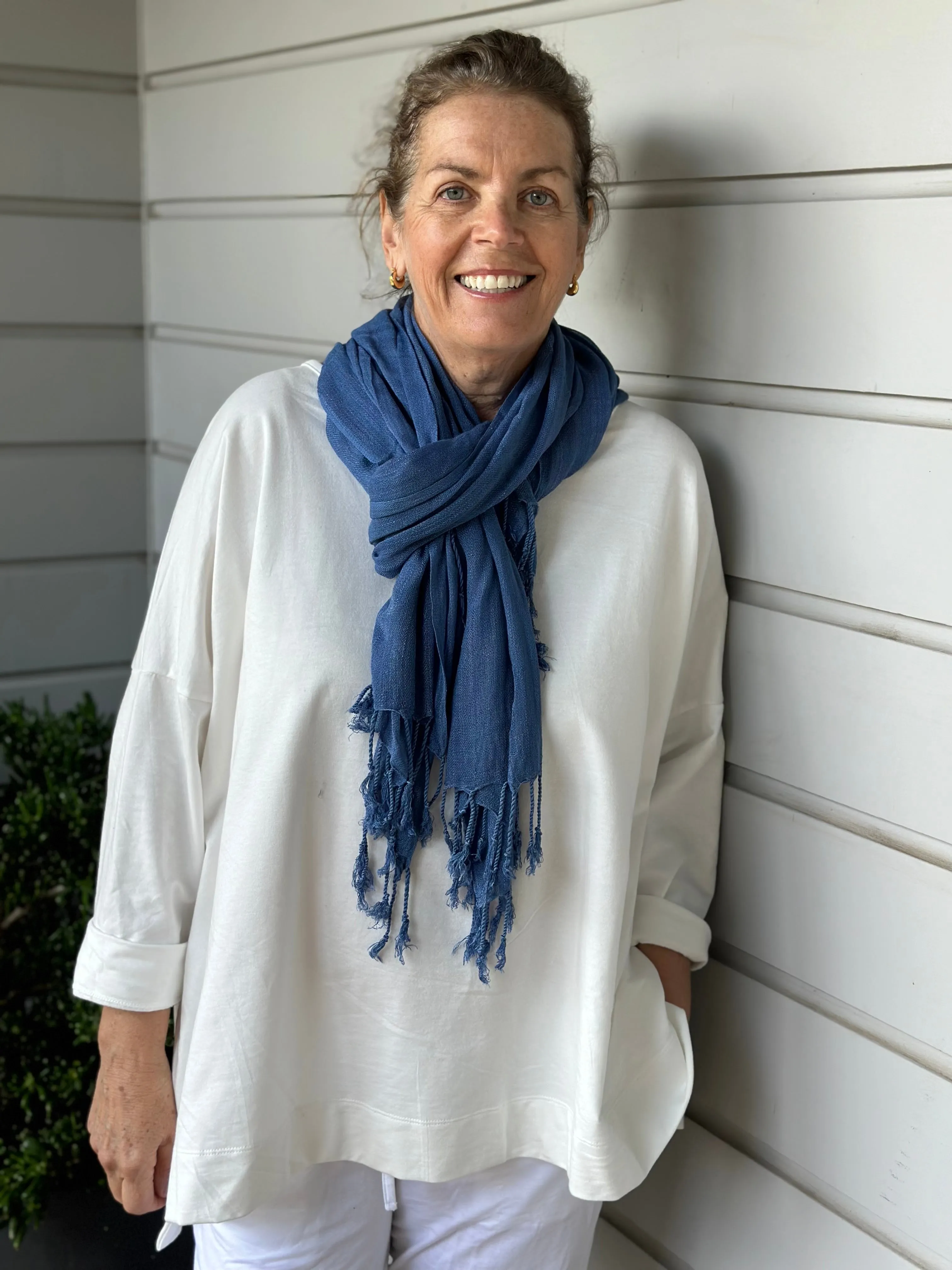 soft neck scarf-soft denim