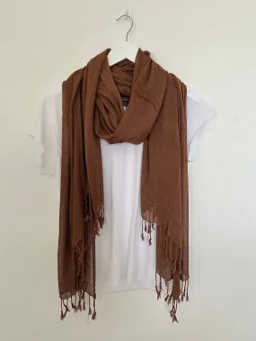 soft neck scarf-tobacco