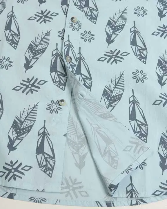 Soft Sea Tribal Feathers Shirt