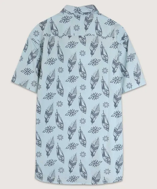 Soft Sea Tribal Feathers Shirt