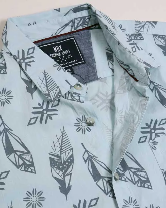 Soft Sea Tribal Feathers Shirt