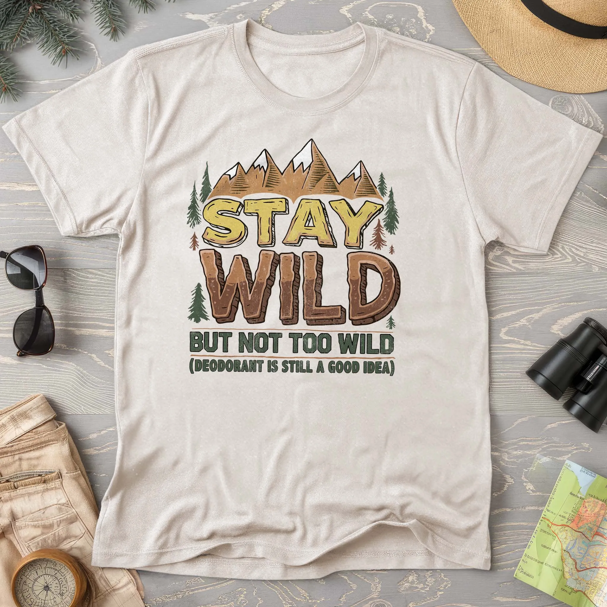 Stay Wild Funny Hiking Comfort Colors T-Shirt