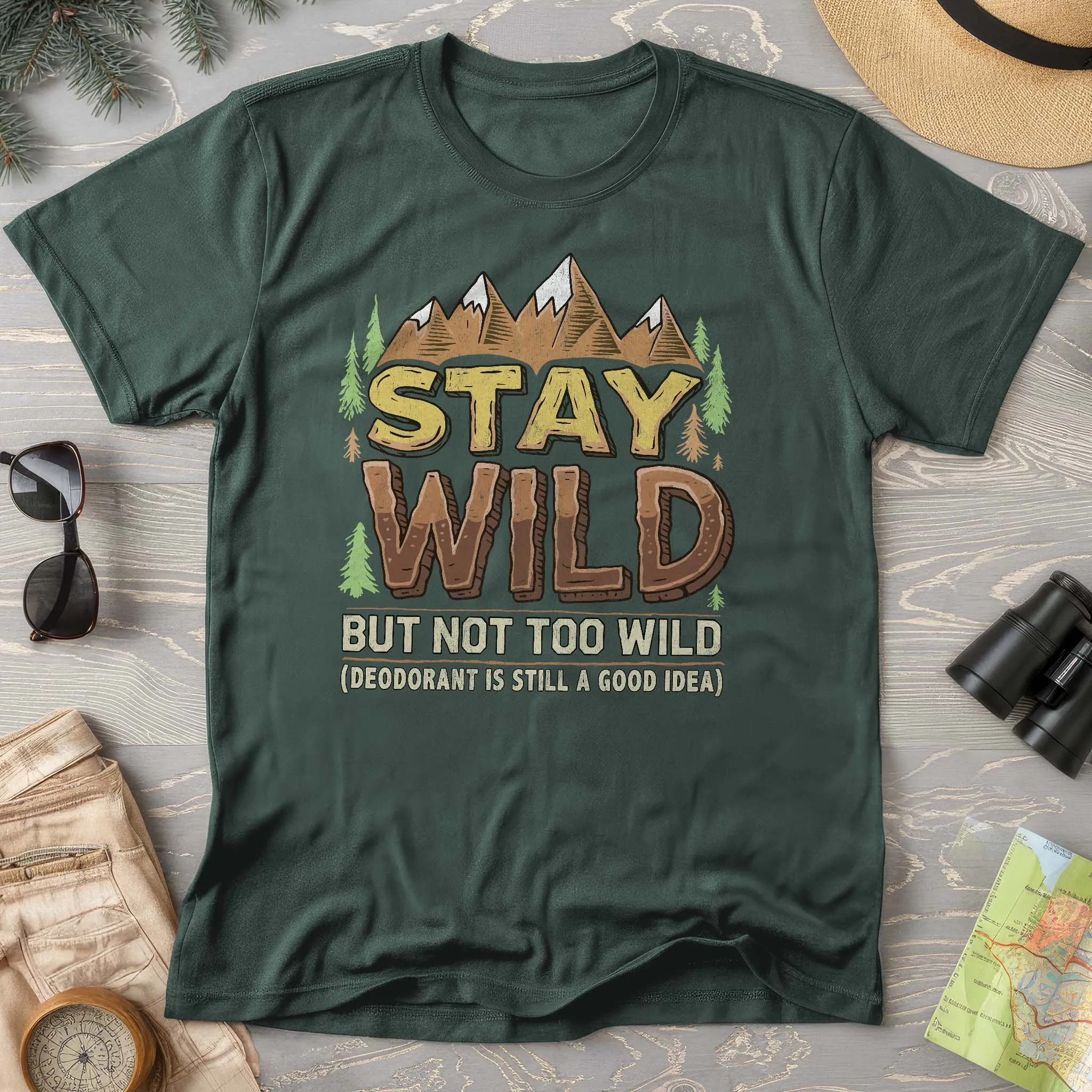 Stay Wild Funny Hiking Comfort Colors T-Shirt
