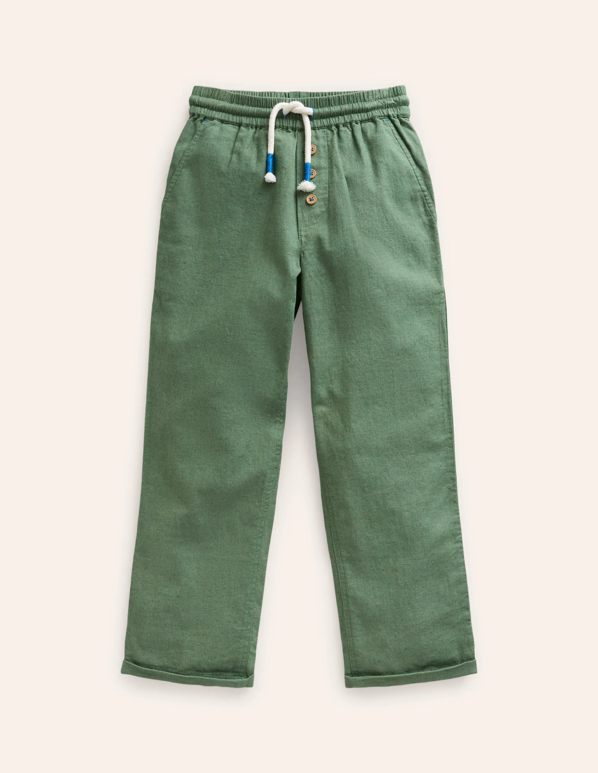 Summer Pull-On Trousers-Rosemary Green