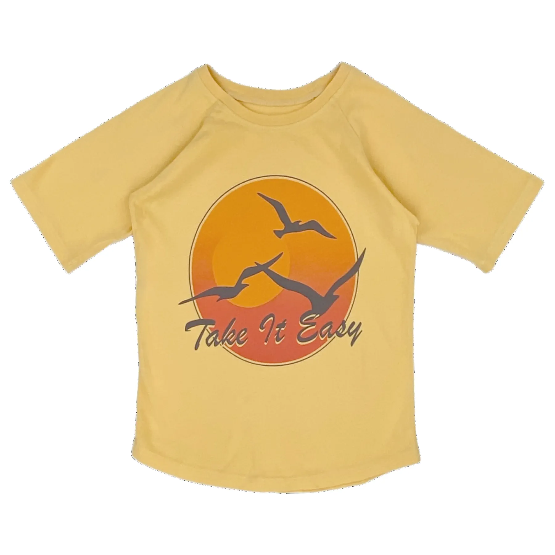 Take It Easy Short Sleeve Raglan: Vint Gold