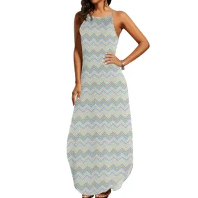 Vacation Vibes in a Boho Chevron Maxi Dress s for Sun-Seekers