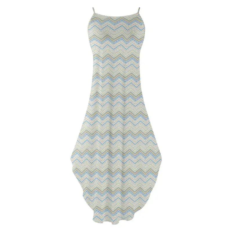 Vacation Vibes in a Boho Chevron Maxi Dress s for Sun-Seekers