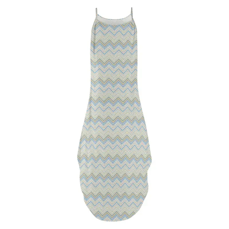 Vacation Vibes in a Boho Chevron Maxi Dress s for Sun-Seekers
