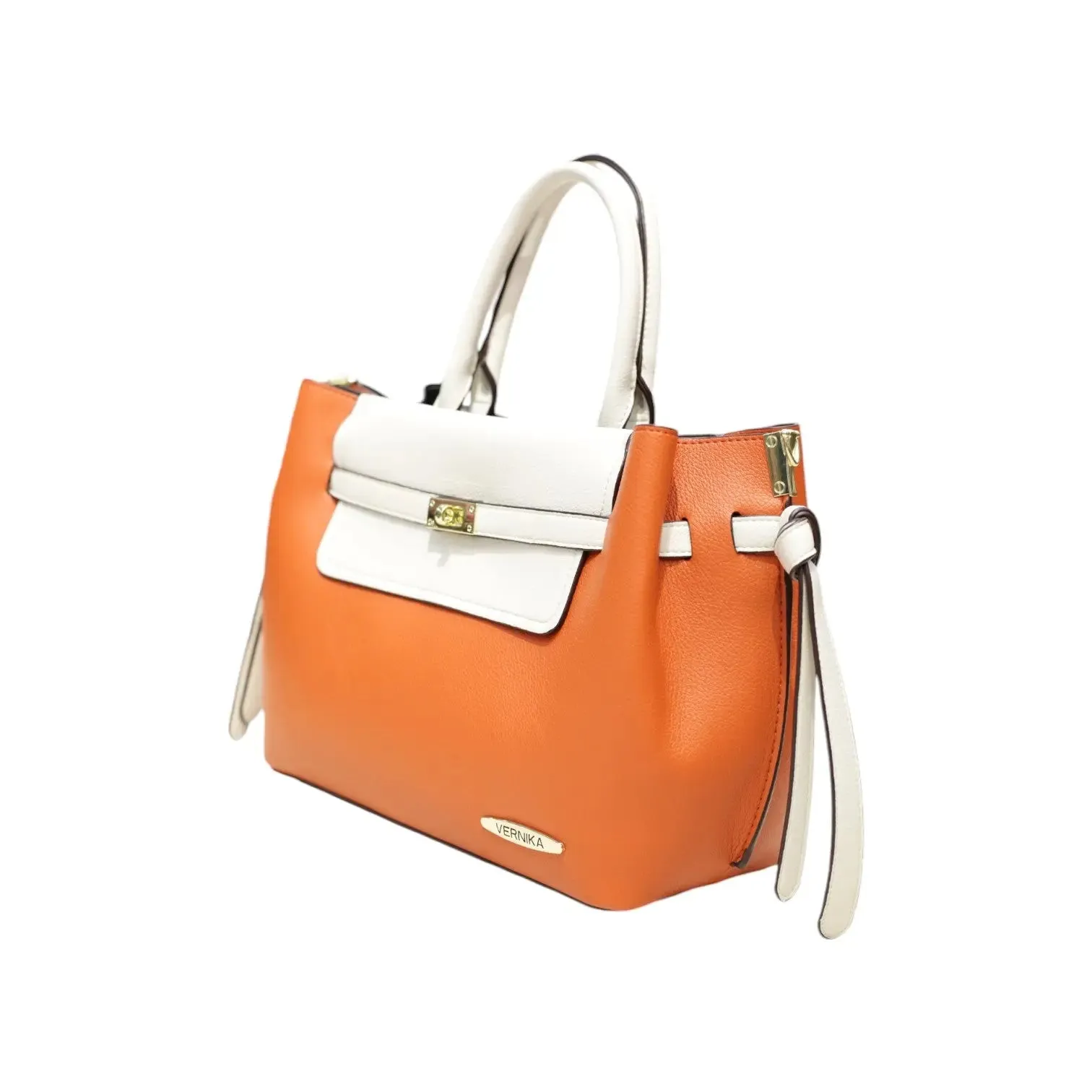 Vernika Two-Tone Knotted Tote Bag