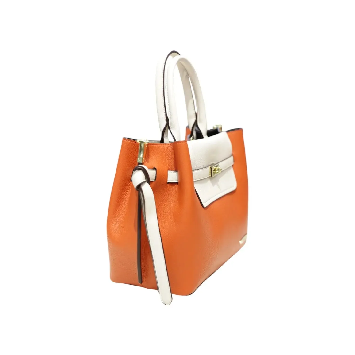 Vernika Two-Tone Knotted Tote Bag