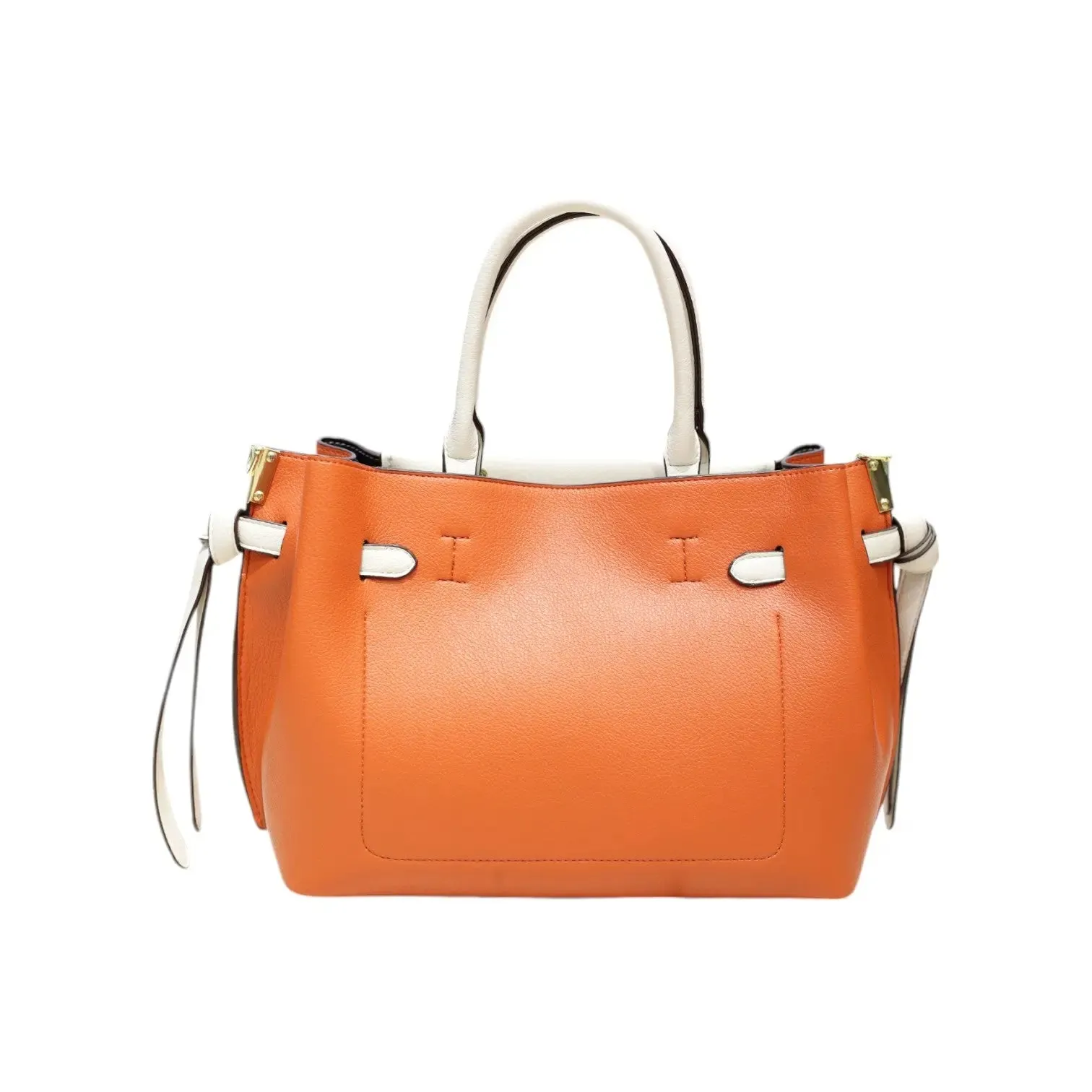 Vernika Two-Tone Knotted Tote Bag