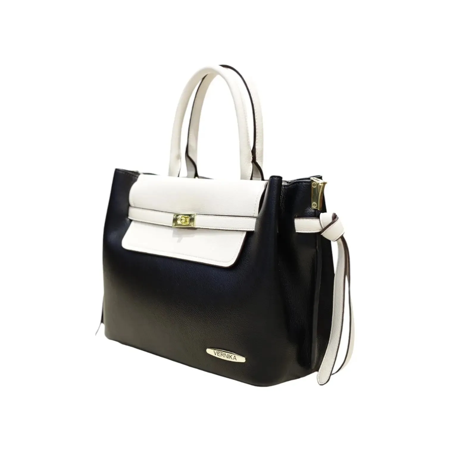 Vernika Two-Tone Knotted Tote Bag