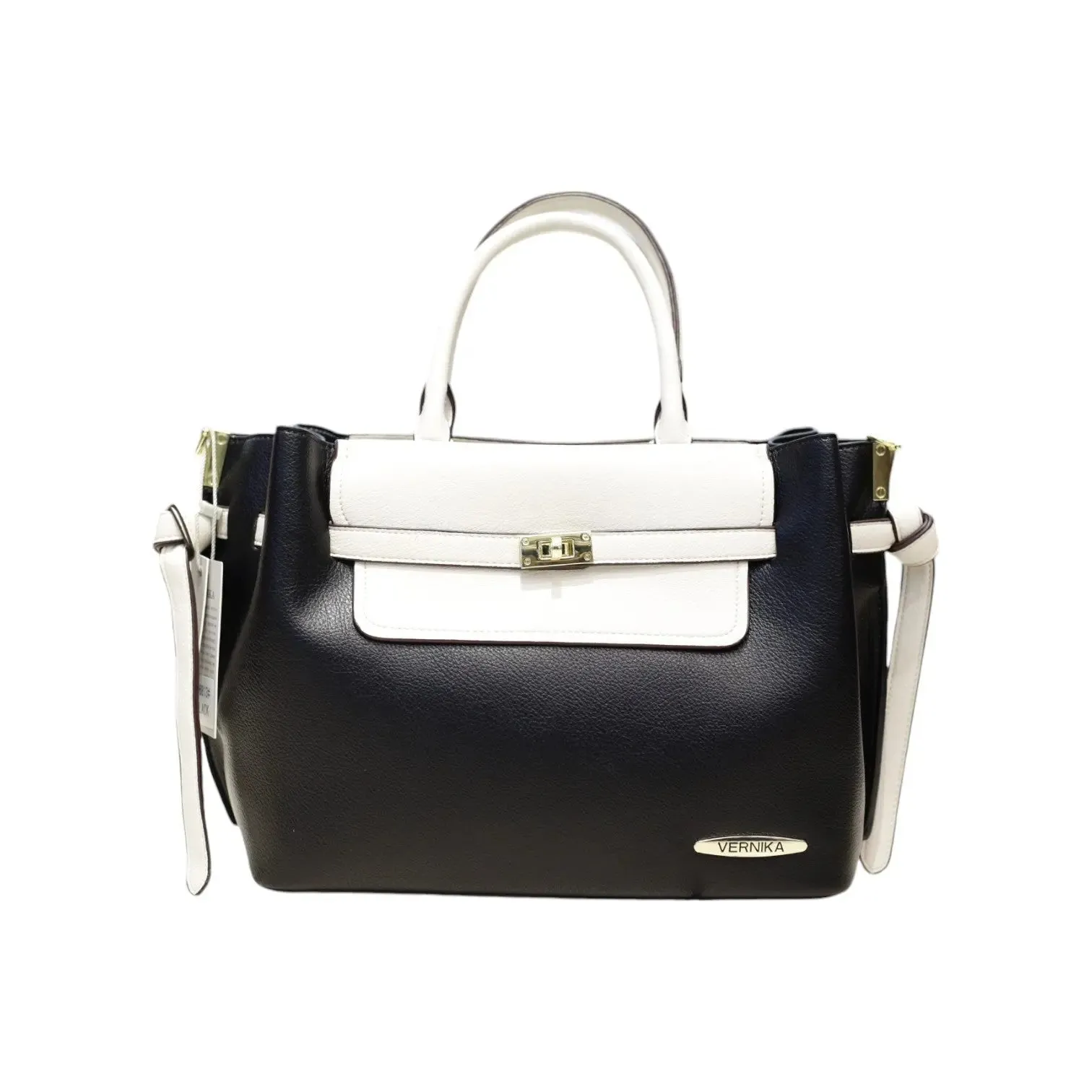 Vernika Two-Tone Knotted Tote Bag