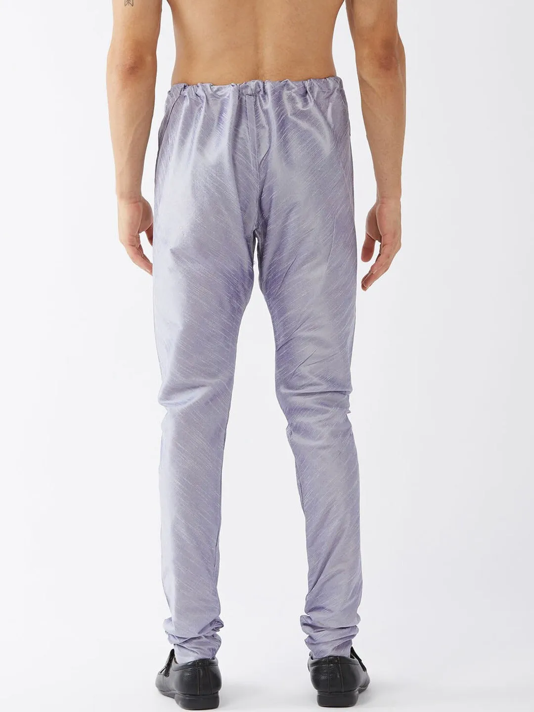 VM By VASTRAMAY Men's Lavender Solid Straight-Fit Churidar
