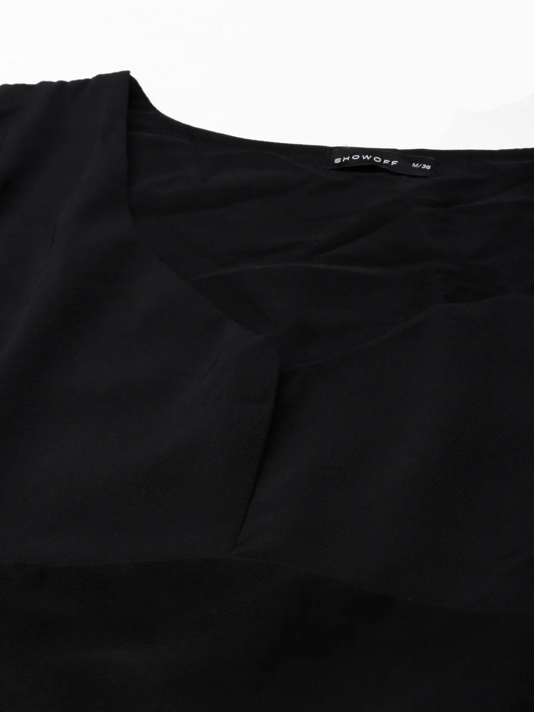 Women Black Solid Co-Ords