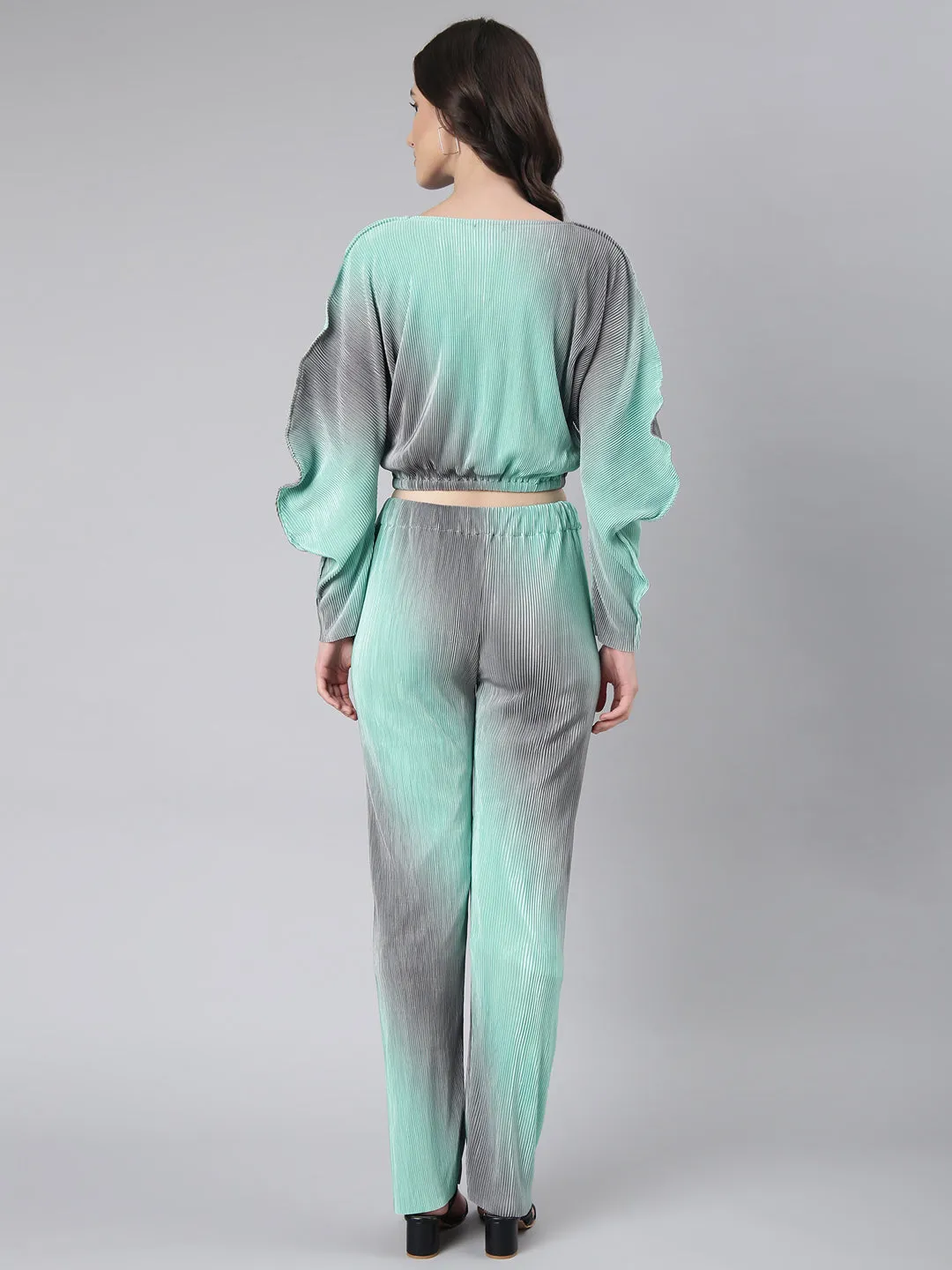Women Green Tie Dye Co-Ords