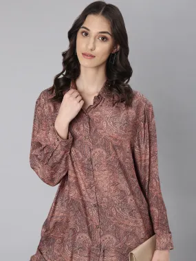 Women Mauve Printed Co-Ords