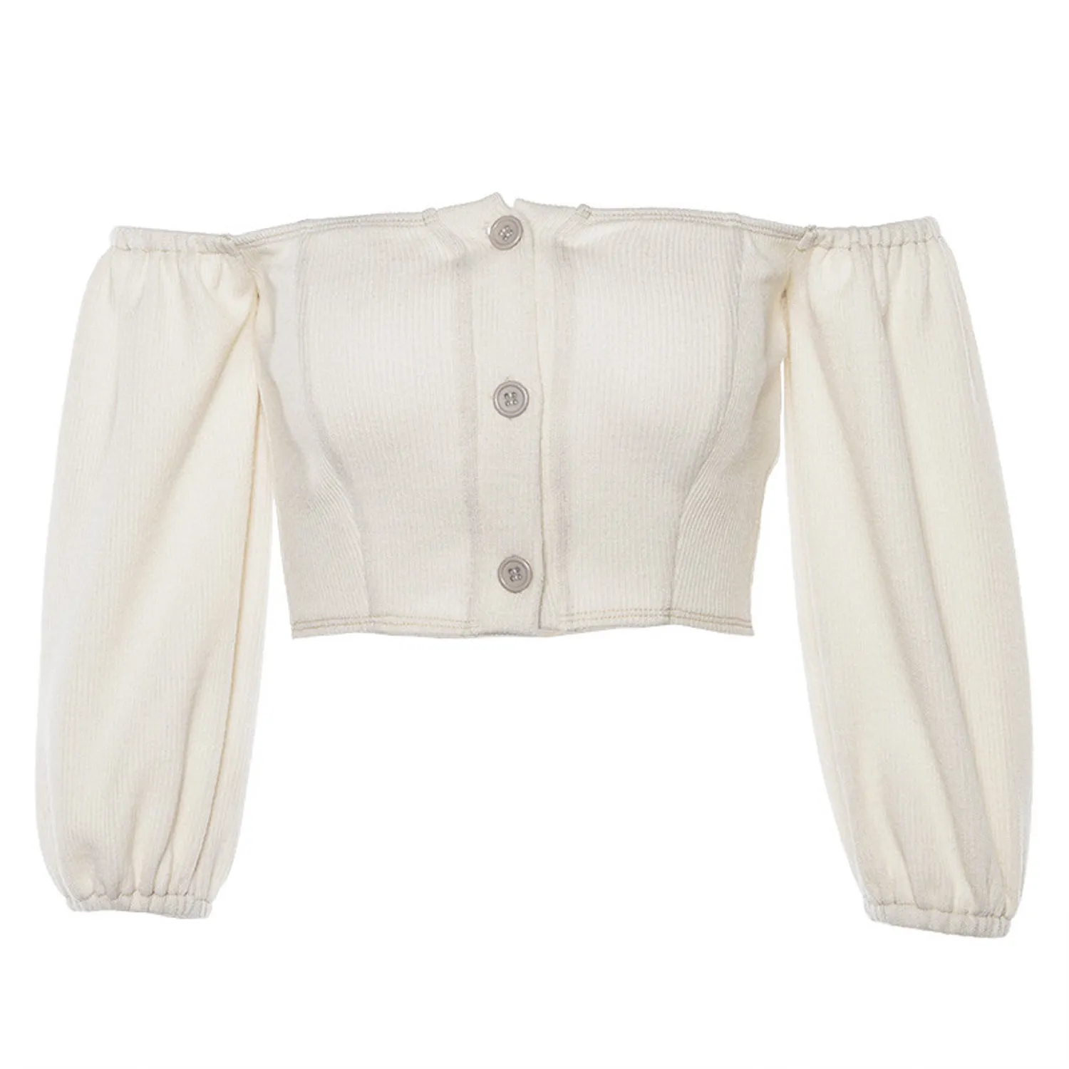 Women's Solid Soft Elastic Knitted Crop Top