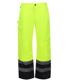 Yellow/Navy - Pro hi-vis cargo trousers